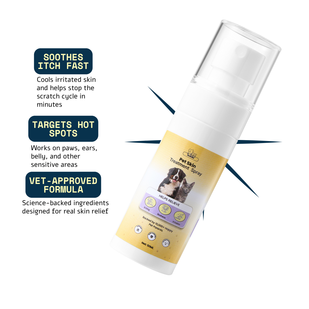 Vet-backed skin relief spray