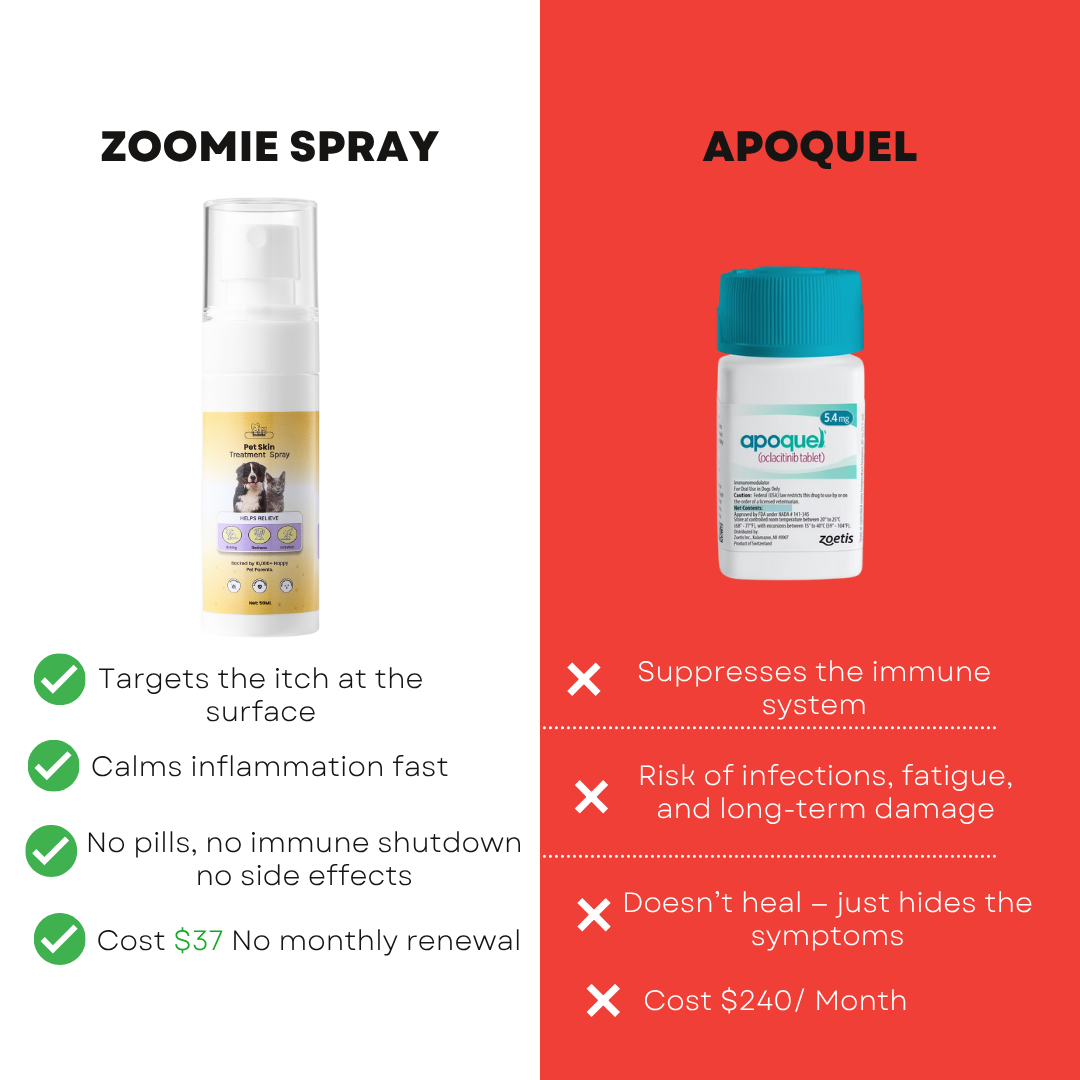 Vet-backed skin relief spray