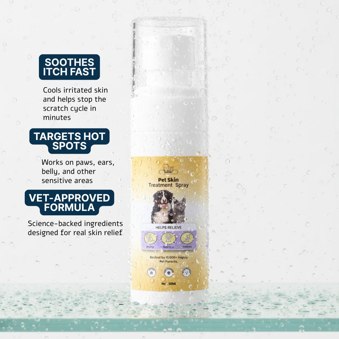 Vet-backed skin relief spray